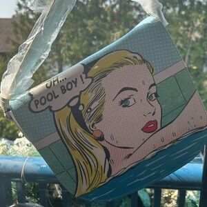 Pop Art Style Women's Bag - Blue LA purse crossbody